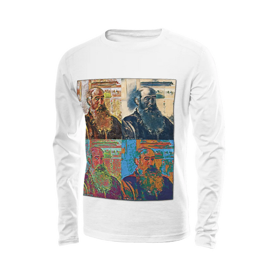 White long sleeve shirt - School of painting - Camille Pissarro Printy6