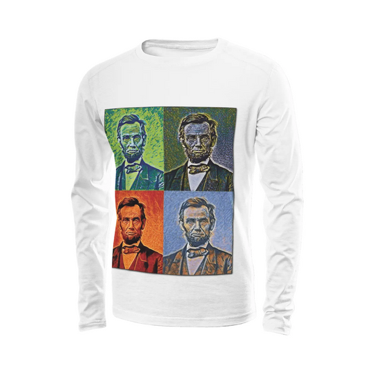 White long sleeve t-shirt - Encore - Abraham Lincoln Printy6