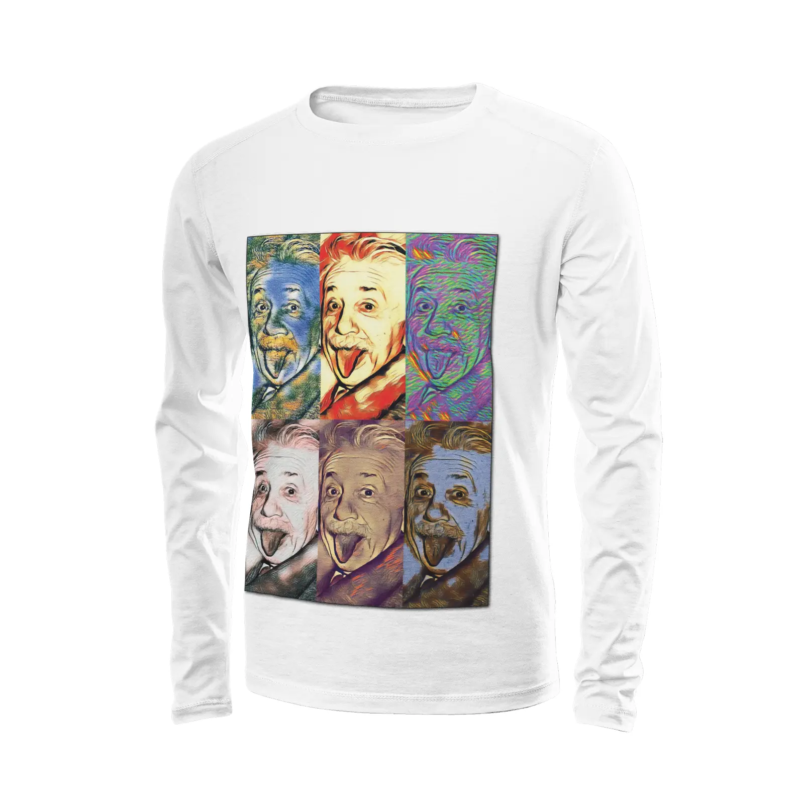 White long sleeve t-shirt - Encore - Albert Einstein Printy6