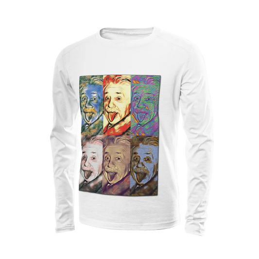 White long sleeve t-shirt - Encore - Albert Einstein Printy6