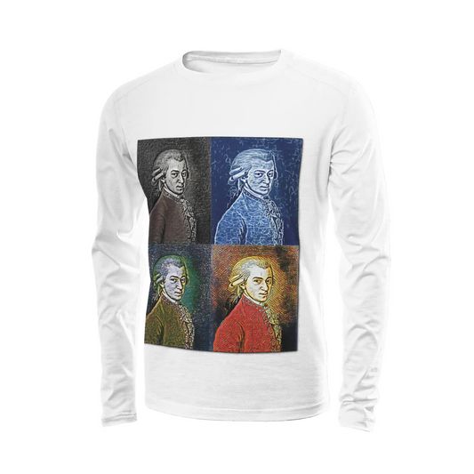 White long sleeve t-shirt - Encore - Amadeus Mozart Printy6
