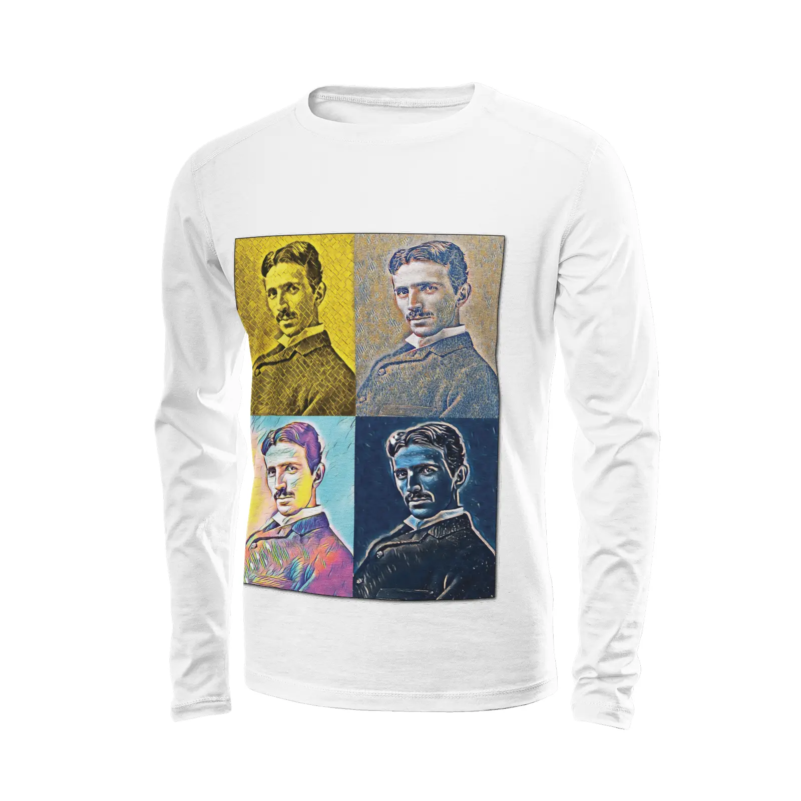 White long sleeve t-shirt - Encore - Nikola Tesla Printy6