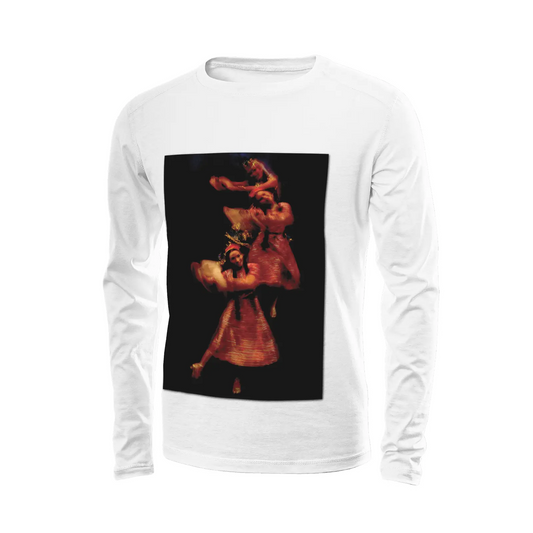 White long sleeve t-shirt - Global Motion Dance (12) Printy6