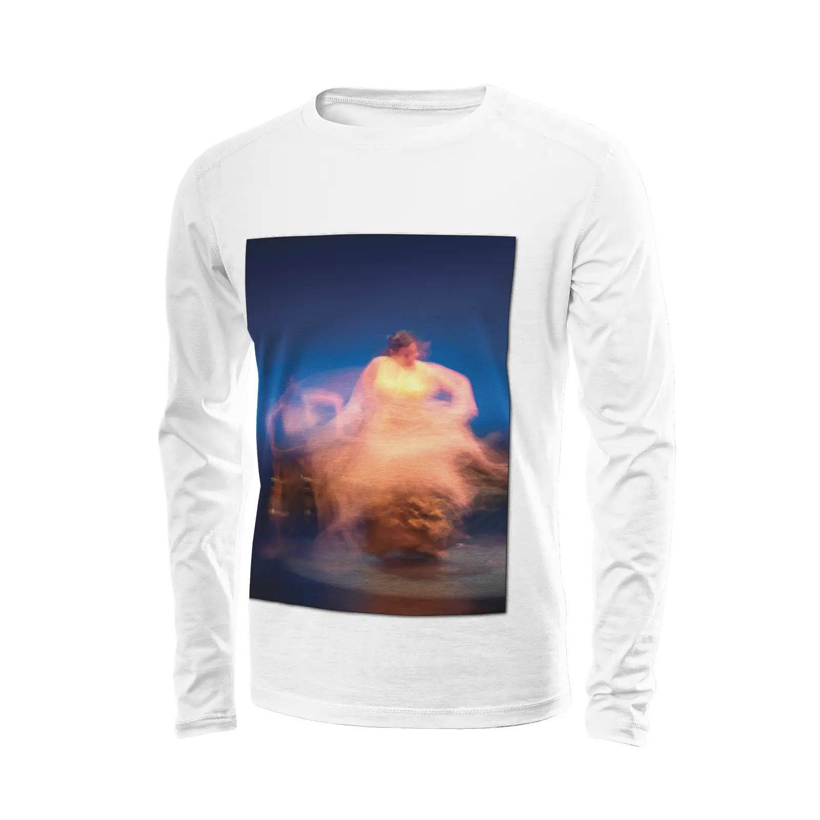 White long sleeve t-shirt - Global Motion Dance (18) Printy6