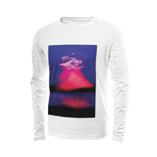 White long sleeve t-shirt - Global Motion Dance (22) Printy6