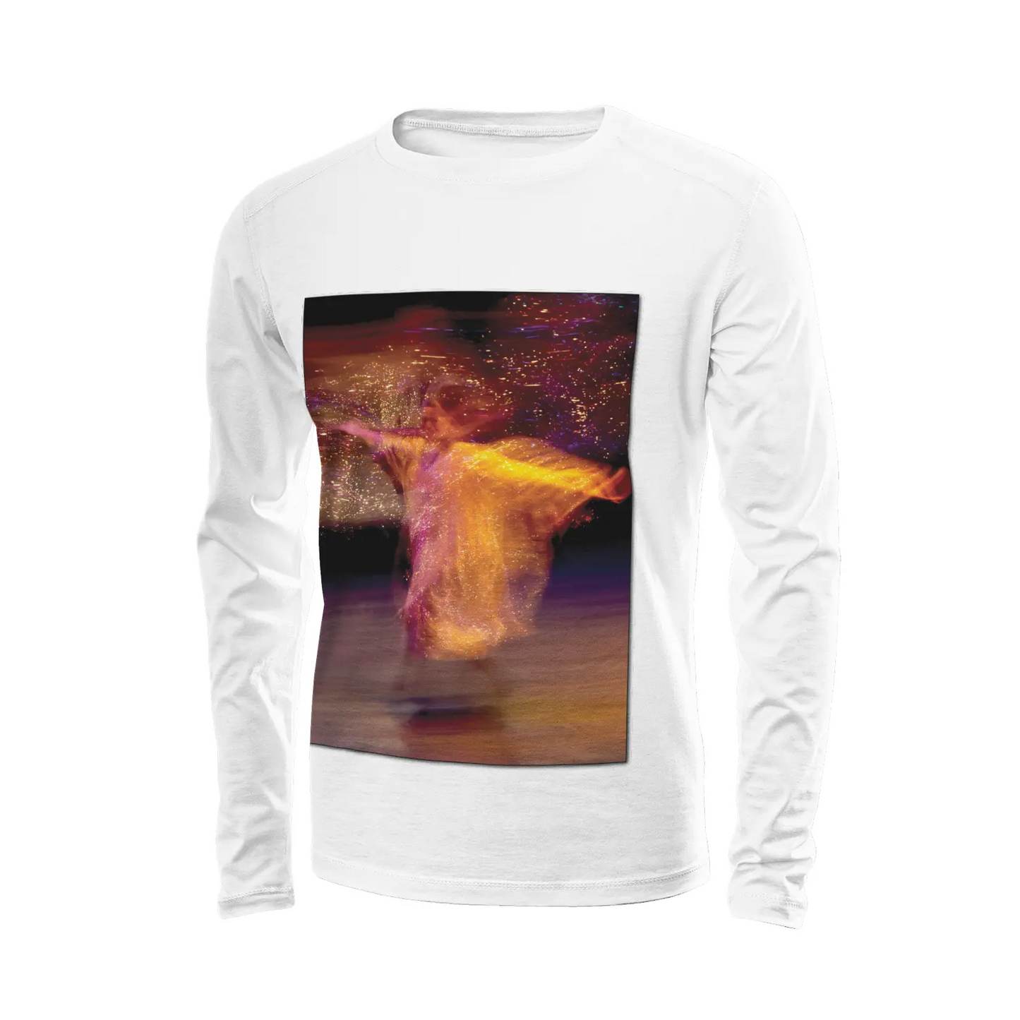 White long sleeve t-shirt - Global Motion Dance (9) Printy6