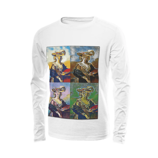 White long sleeve t-shirt - School of painting - Elizabeth LeBrun Printy6