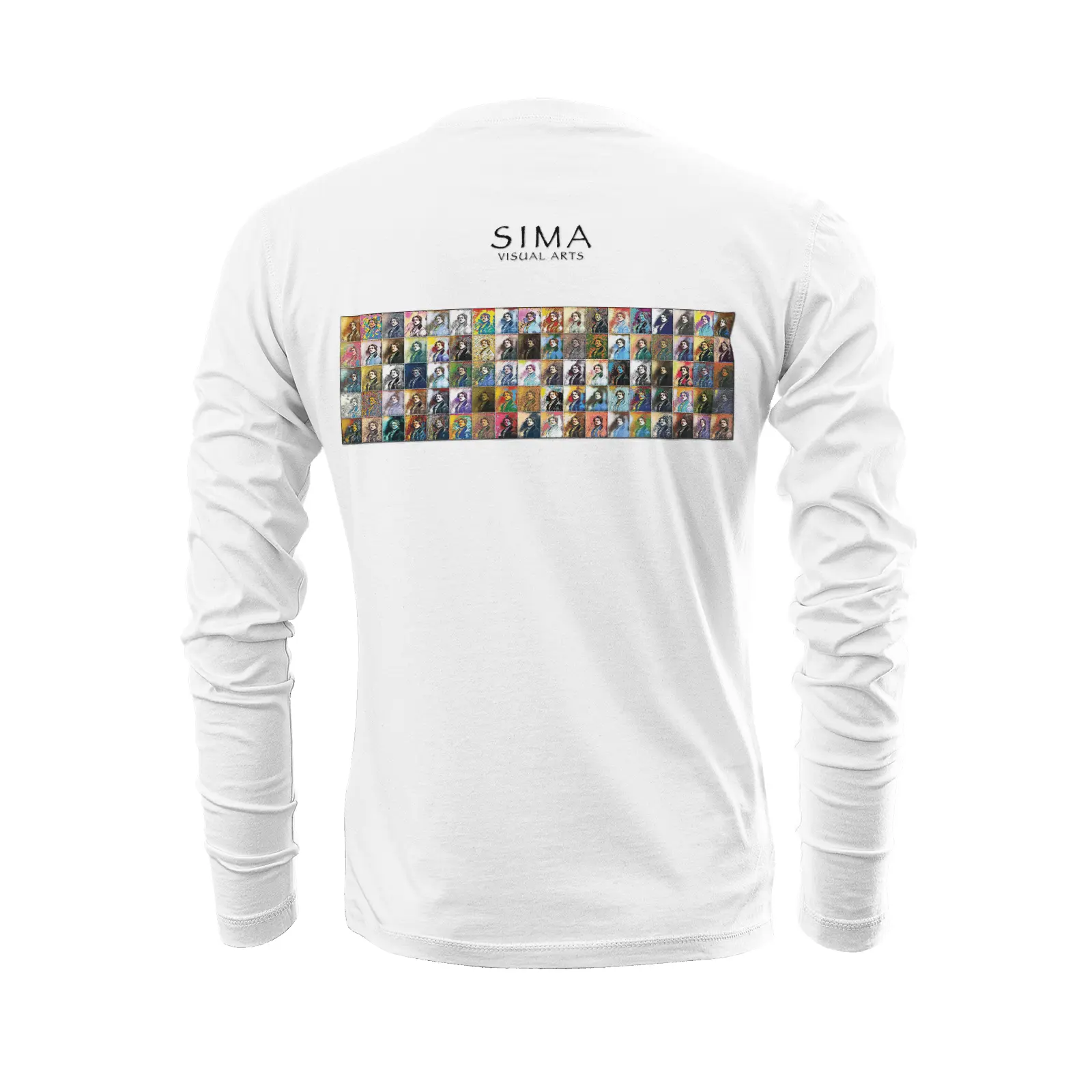 White long sleeve t-shirt - School of painting - Eugene Delacroix Printy6