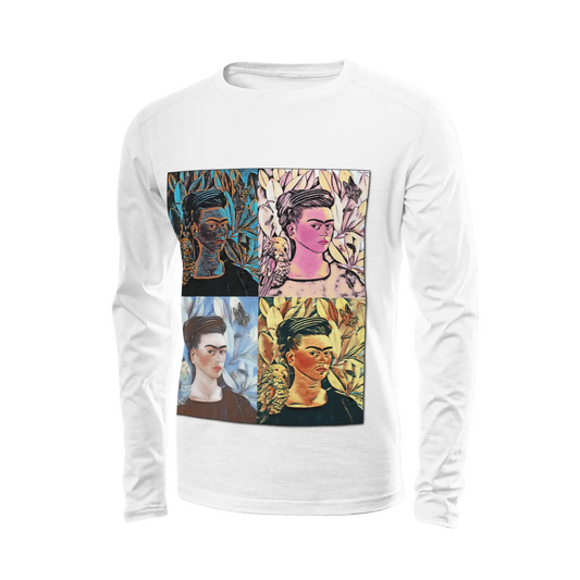 White long sleeve t-shirt - School of painting - Frida Kahlo Printy6