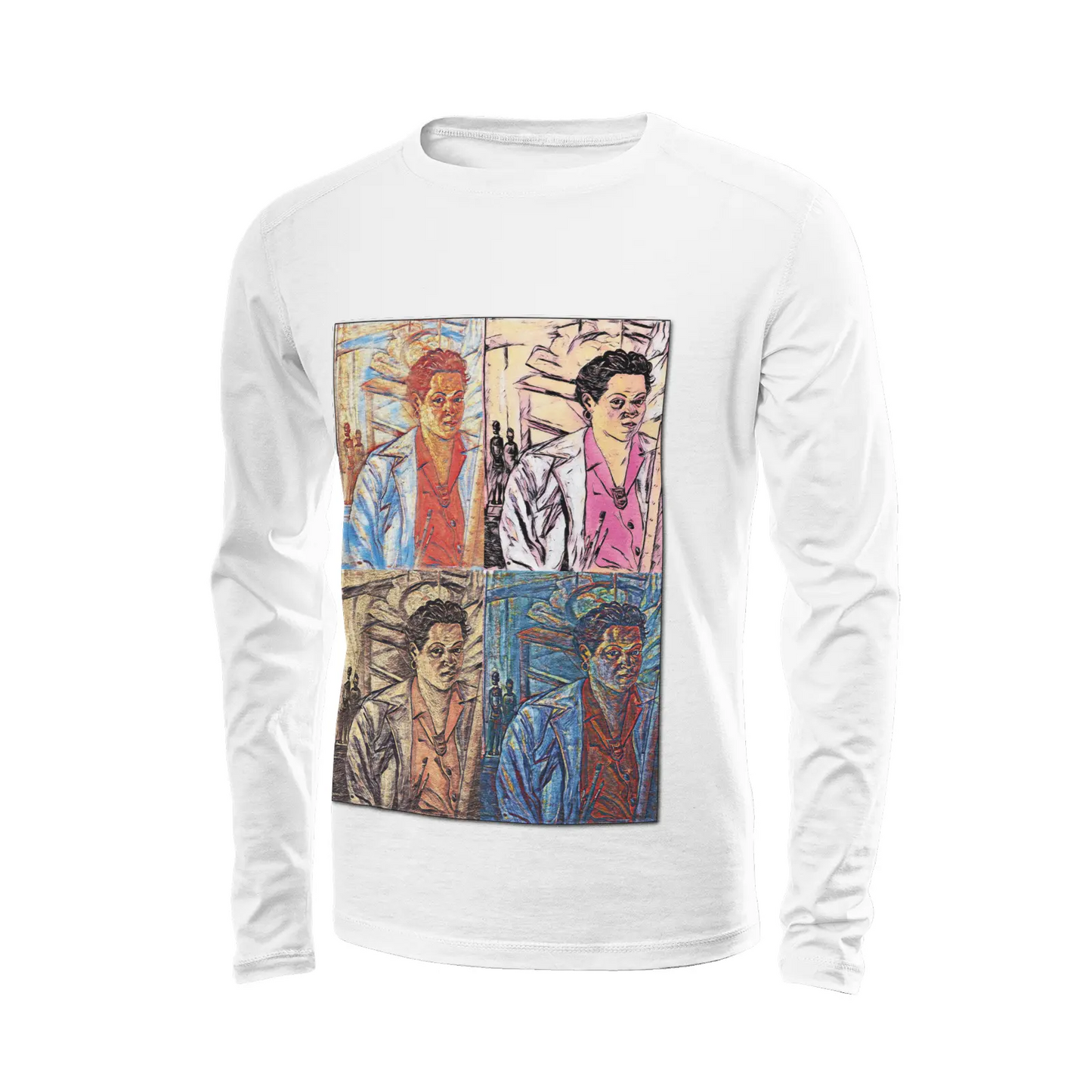 White long sleeve t-shirt - School of painting - Lois Mailou Jones Printy6