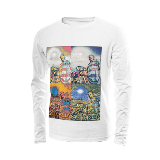 White long sleeve t-shirt - School of painting - Mohammed Oumouloud Abbazi Printy6