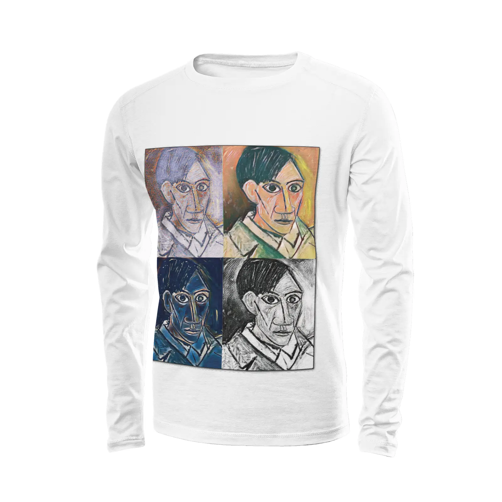 White long sleeve t-shirt - School of painting - Pablo Picasso Printy6