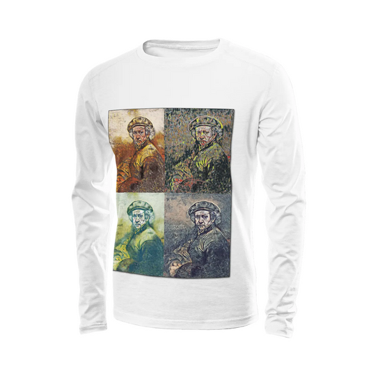 White long sleeve t-shirt - School of painting - Rembrandt Van Rijn Printy6