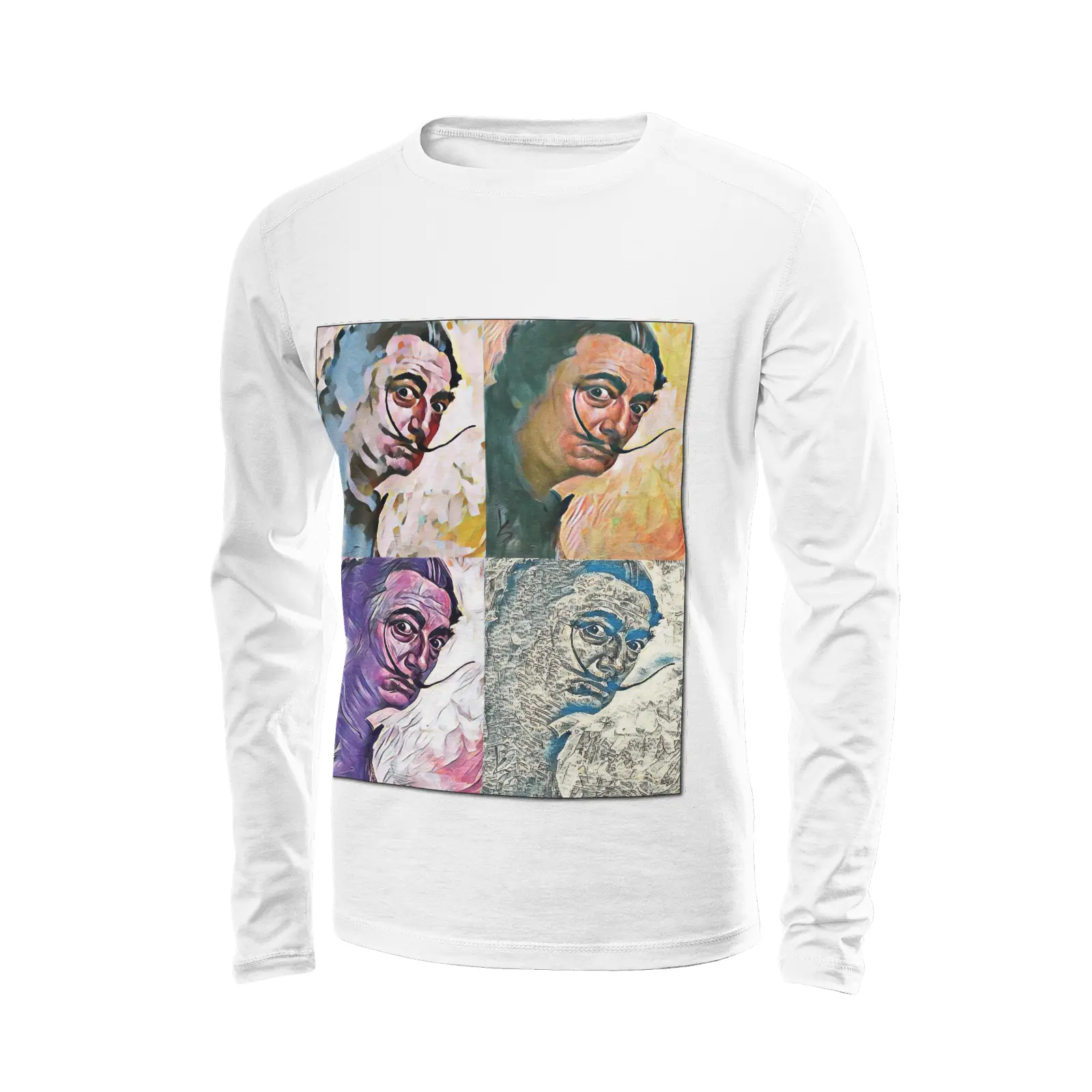 White long sleeve t-shirt - School of painting - Salvador Dali Printy6