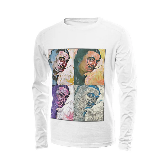 White long sleeve t-shirt - School of painting - Salvador Dali Printy6