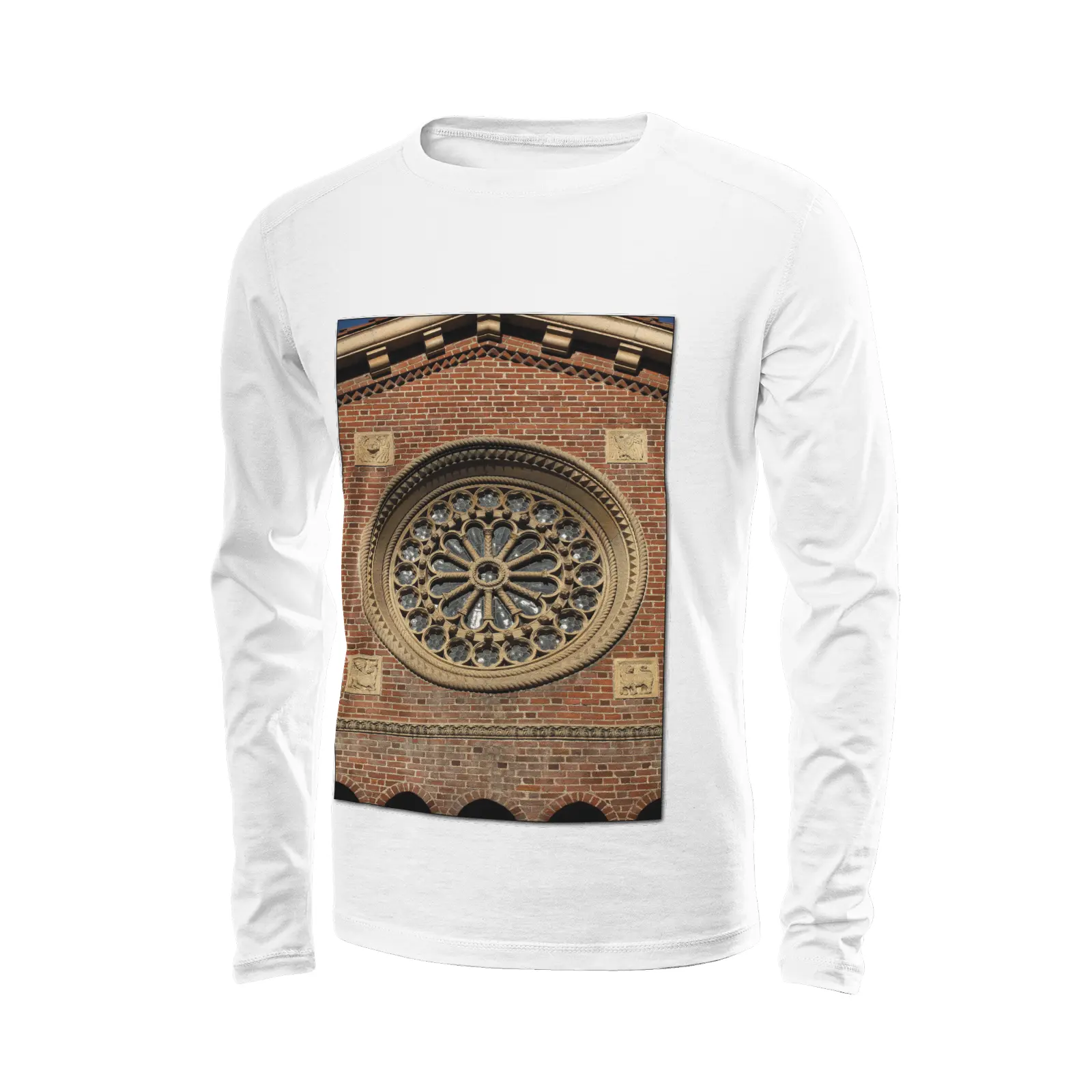 White long sleeve t-shirt - The architecture of USC (101) Printy6