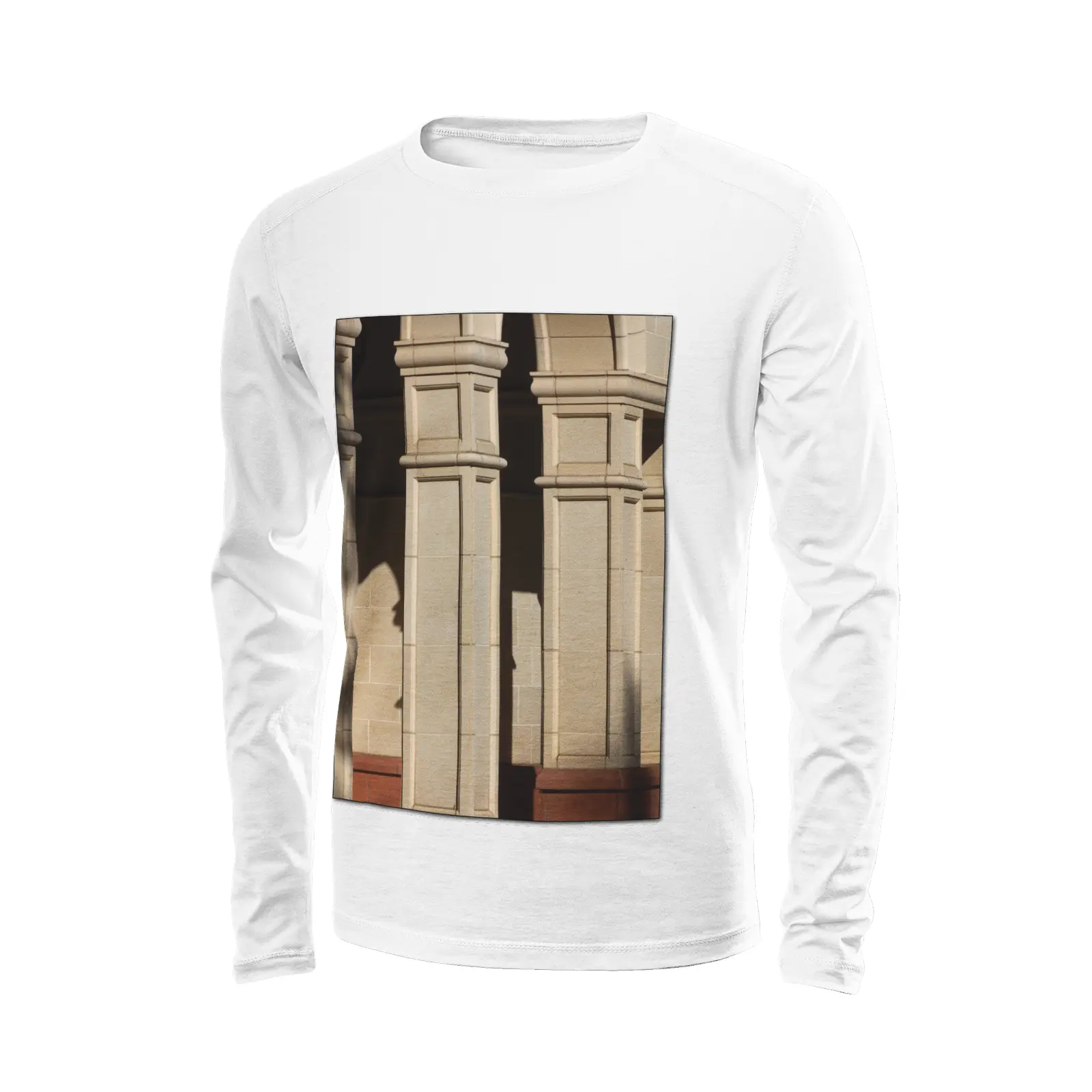 White long sleeve t-shirt - The architecture of USC (104) Printy6