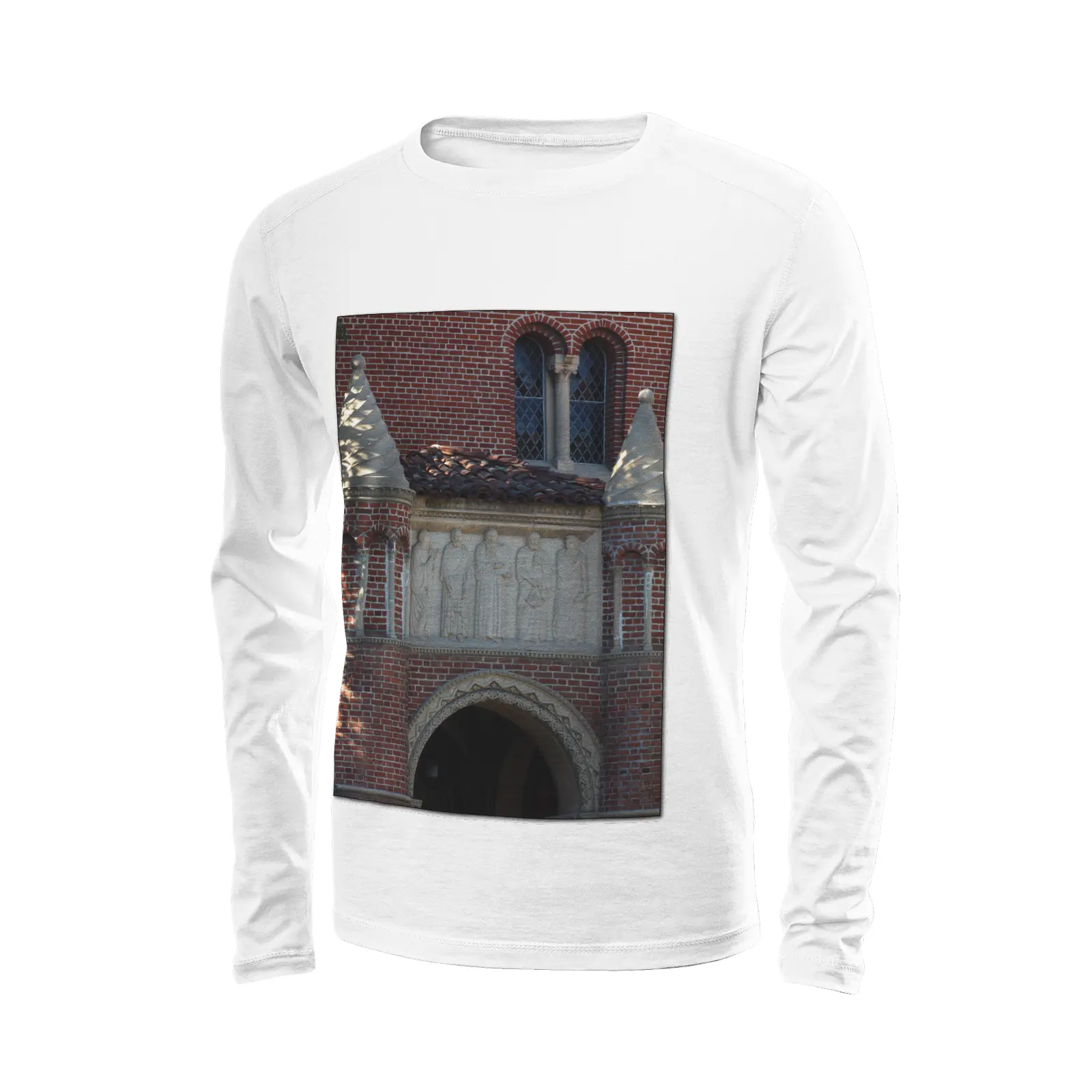 White long sleeve t-shirt - The architecture of USC (105) Printy6
