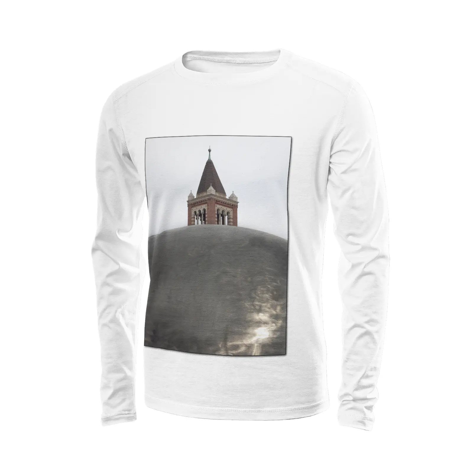 White long sleeve t-shirt - The architecture of USC (3) Printy6