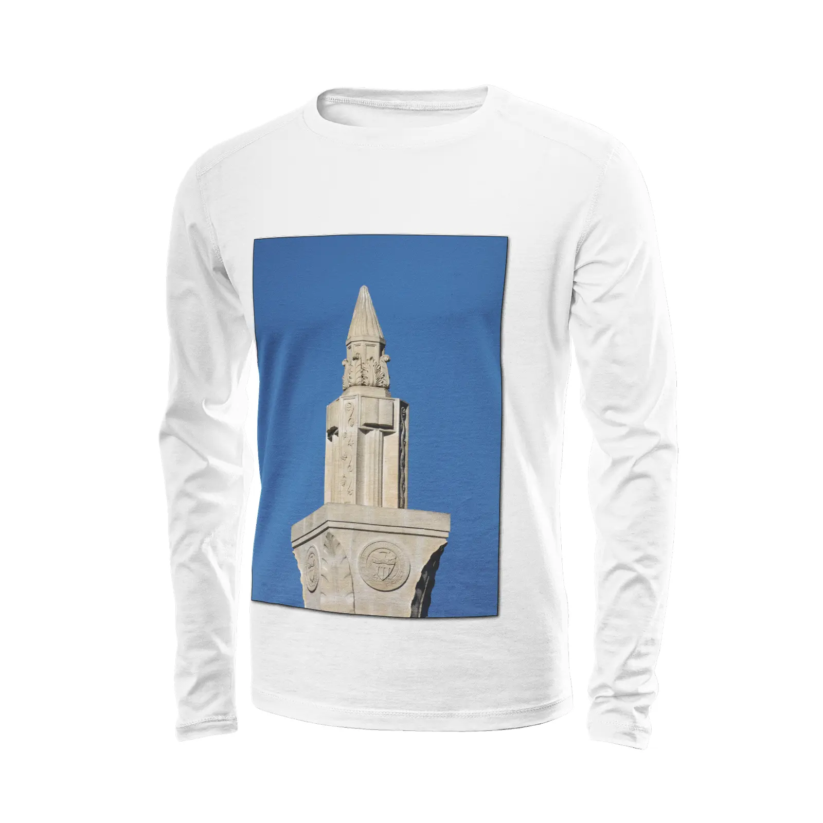 White long sleeve t-shirt - The architecture of USC (60) Printy6