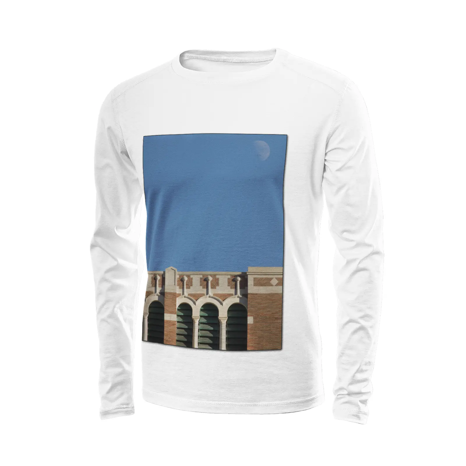 White long sleeve t-shirt - The architecture of USC (65) Printy6