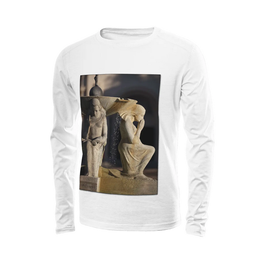 White long sleeve t-shirt - The architecture of USC (74) Printy6