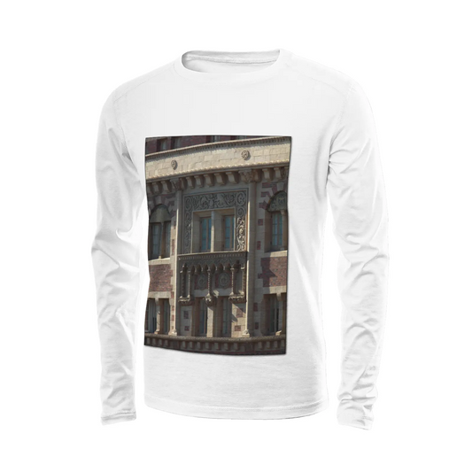 White long sleeve t-shirt - The architecture of USC (83) Printy6