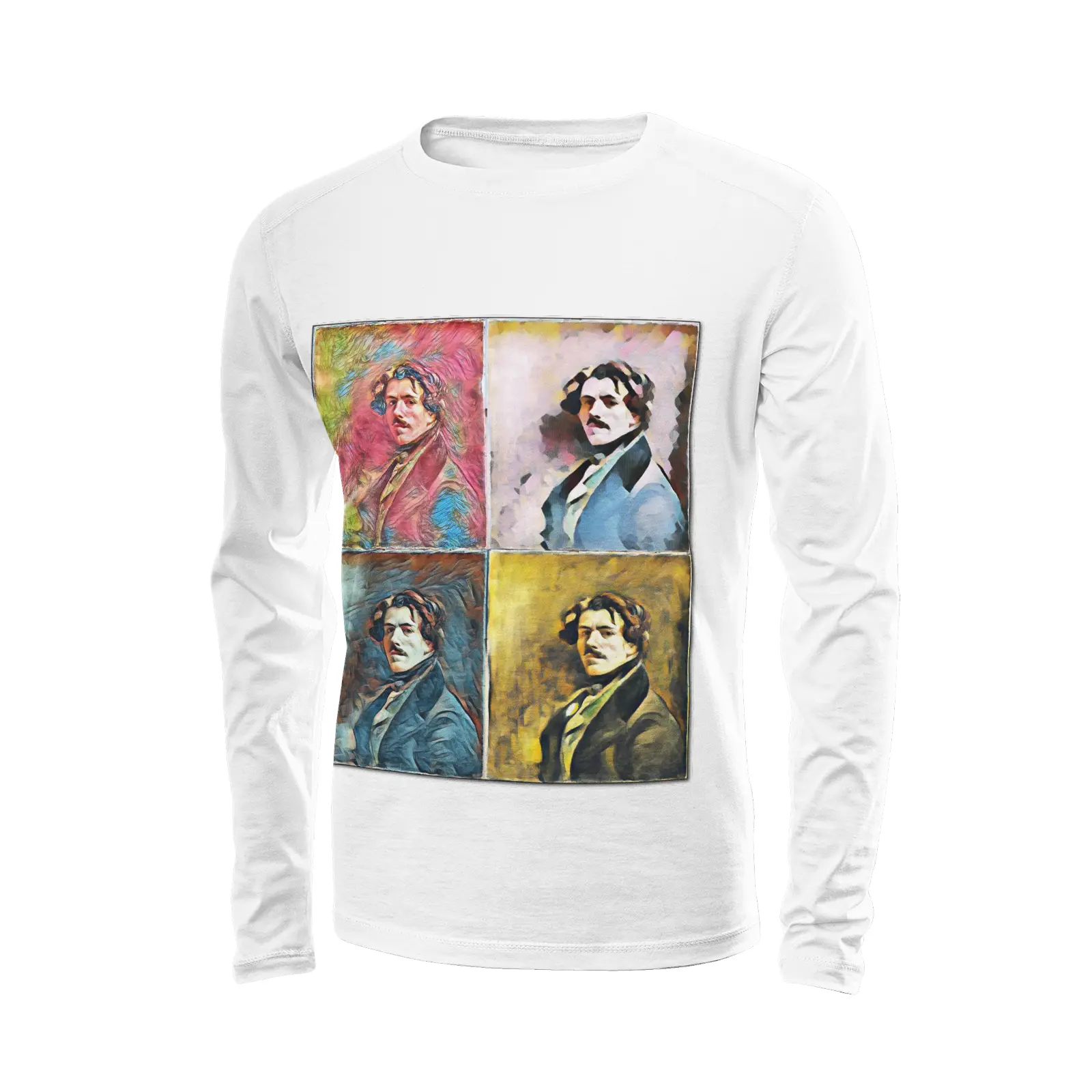 White long sleeve t-shirt - The prophecy - Eugene Delacroix Printy6