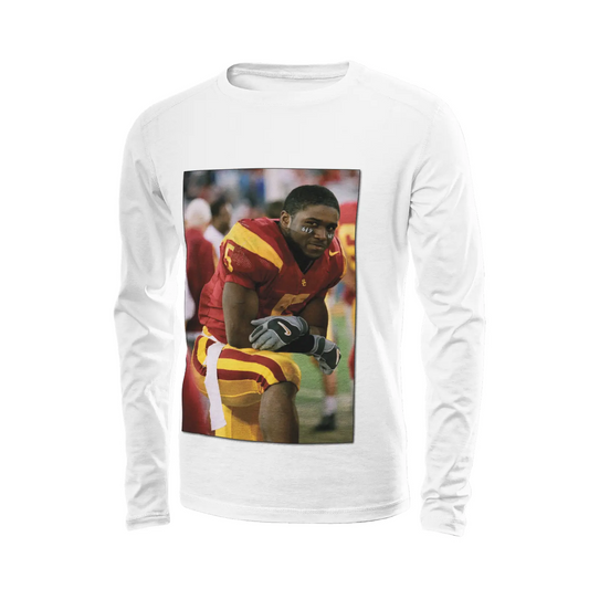 White long sleeve t-shirt - USC Football (8) - Reggie Bush Printy6
