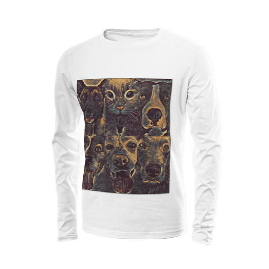 White long sleeve t-shirt -Club 99 Printy6